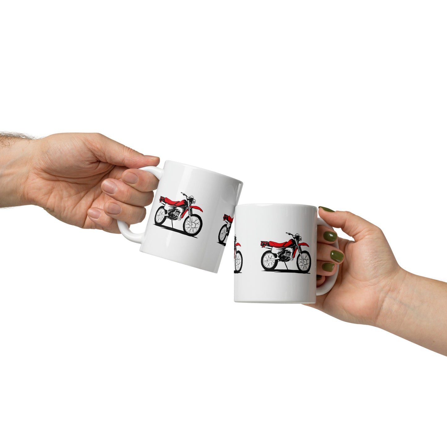 Bike White glossy mug